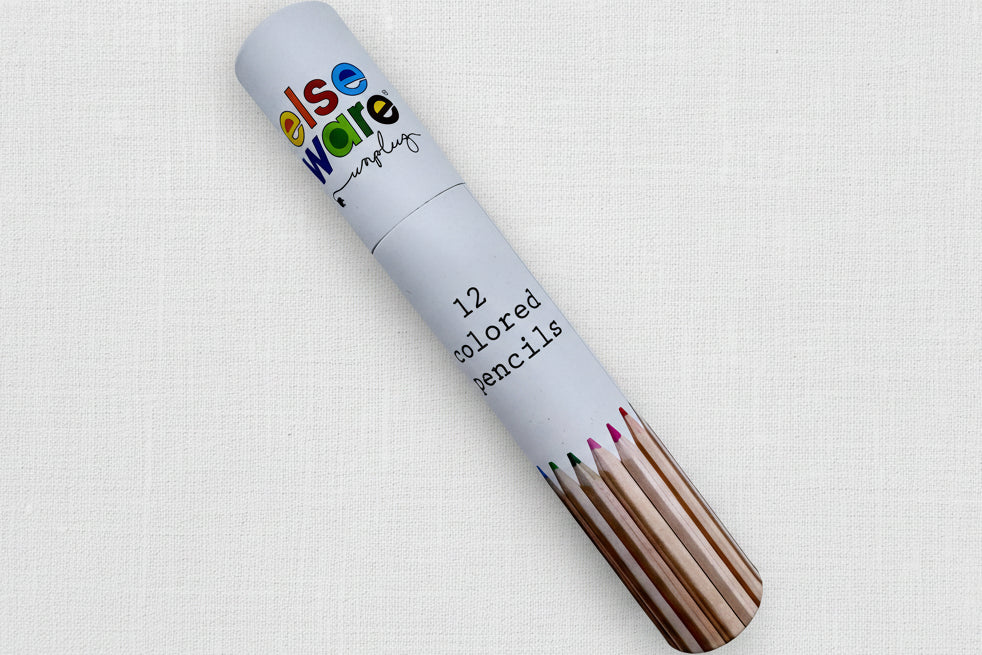 Canister of colored pencils