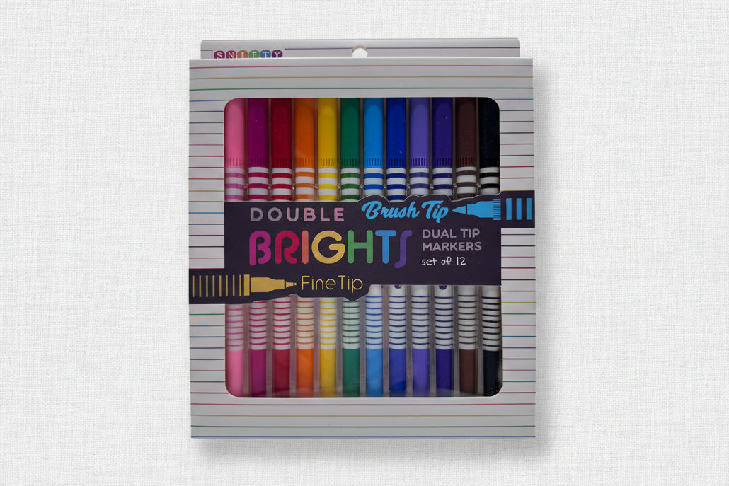 Packaging of dual tip colorful markers