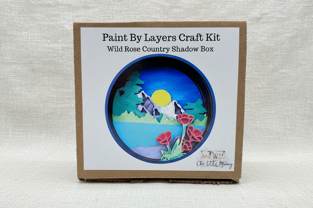 Paint by Layers Craft Kit for Wild Rose Country Shadow Box
