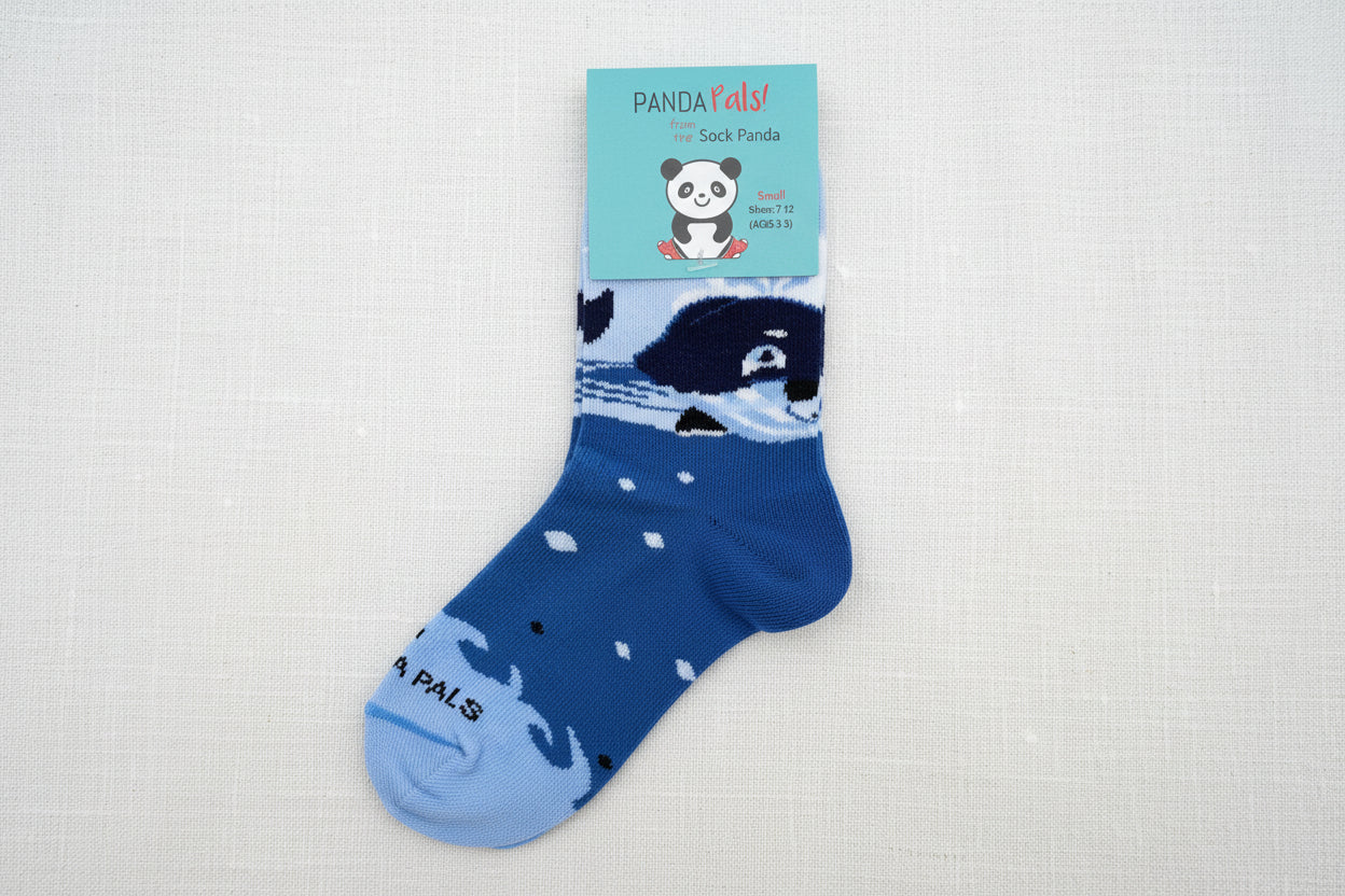 Blue whale-themed socks