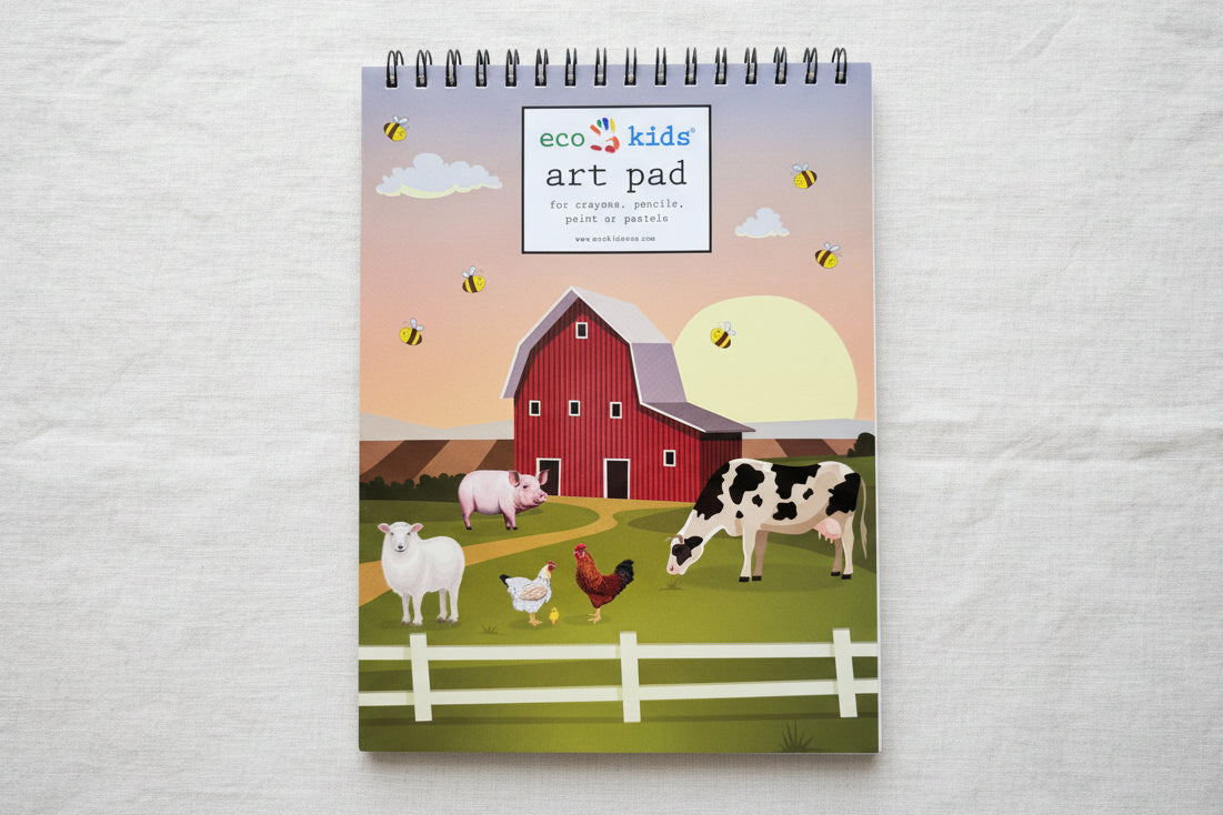 Art pad with farm animal design 