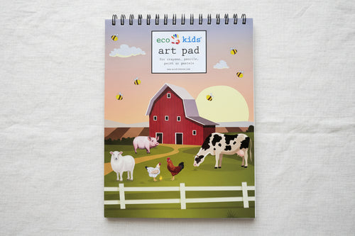Load image 1 in gallery view. Art pad with farm animal design 