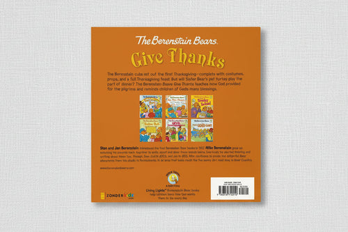 Load image 1 in gallery view. Back of children's book "The Berenstain Bears Give Thanks"