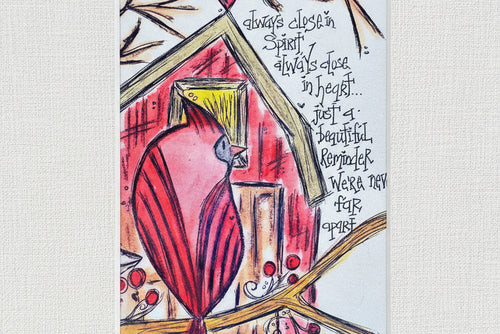 Load image 1 in gallery view. Close up of journal cover with artistic depiction of a bird on a branch in front of a barn 