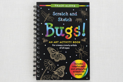 Load image 1 in gallery view. Art activity book titled 'Scratch and Sketch Bugs' 