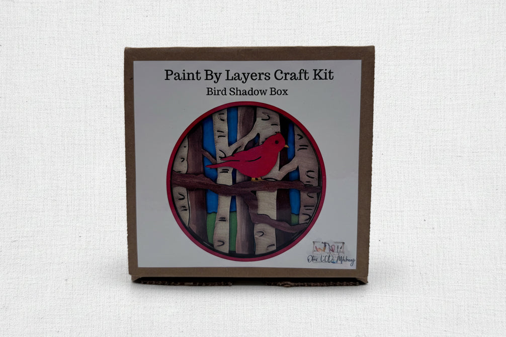 Paint by Layers Craft Kit for Bird Shadow Box 