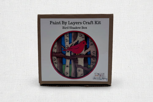 Load image 1 in gallery view. Paint by Layers Craft Kit for Bird Shadow Box 