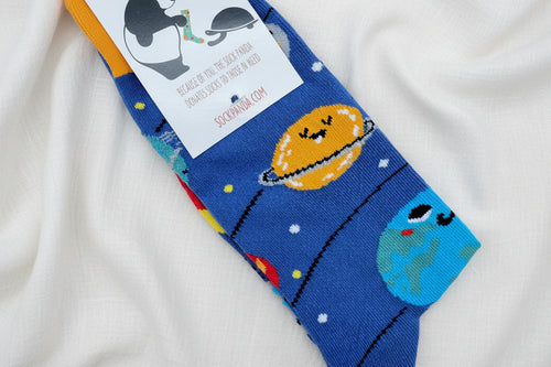 Load image 1 in gallery view. Kids space-themed socks 