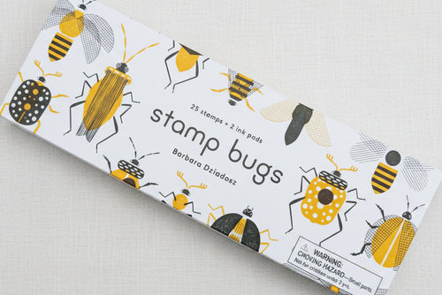 Load image 1 in gallery view. Box of bug-shaped stamps and ink pads 