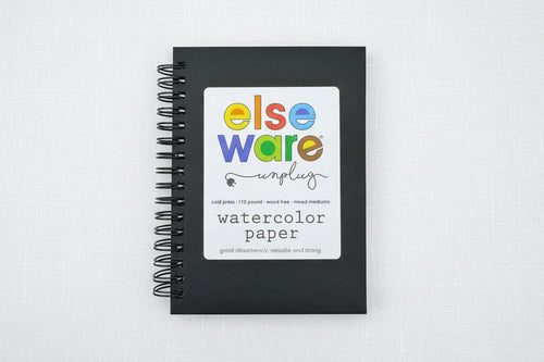 Load image 1 in gallery view. Black watercolor paper pad 