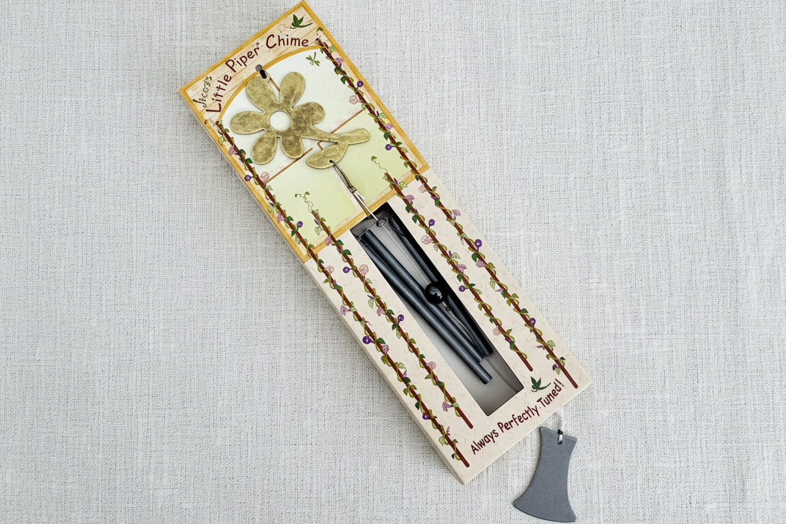 Flower wind chime in packaging
